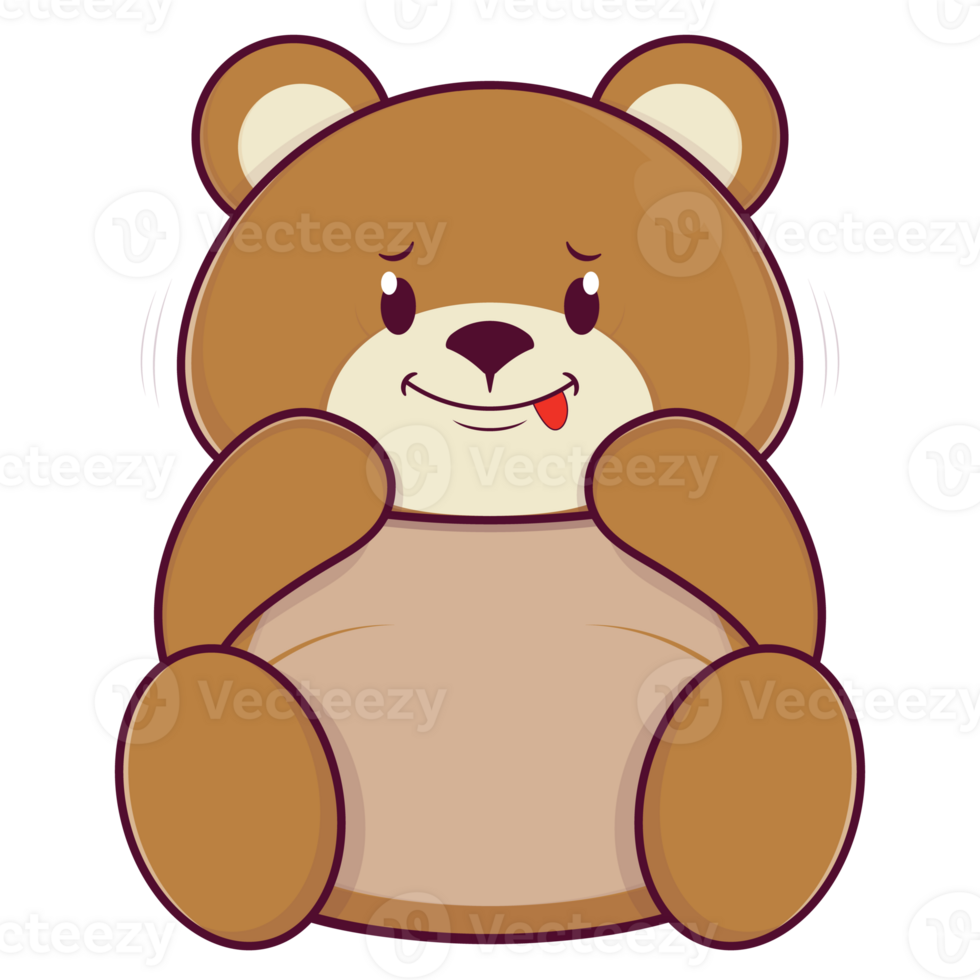 Urso dúvida face desenho animado fofa png