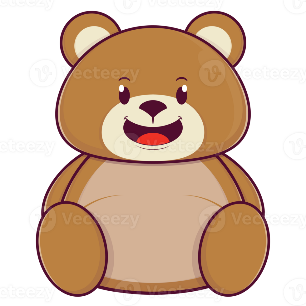 bear smile face cartoon cute png