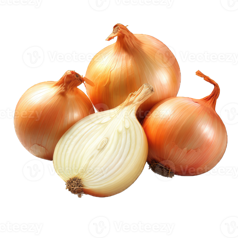 AI generated Onion Studio Shot Isolated on transparent Background Food Photography PNG