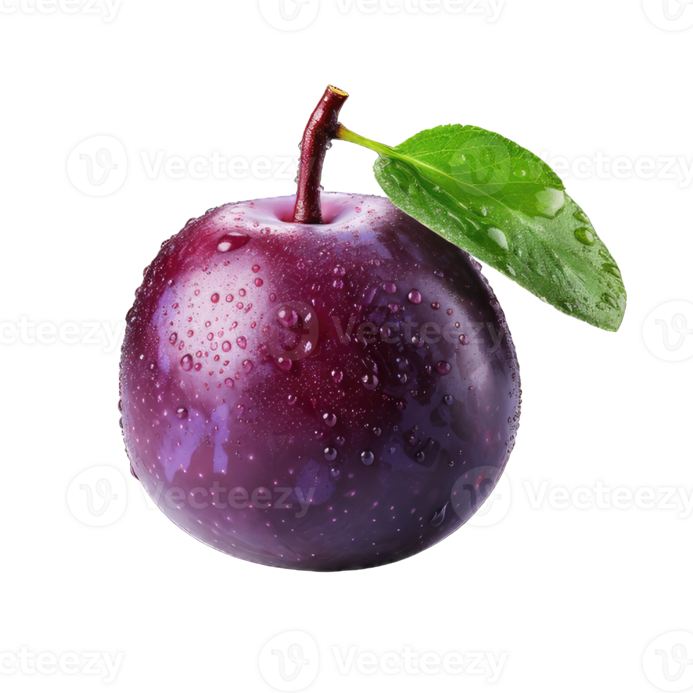 AI generated Plum Studio Shot Isolated on Transparent Background, Food Photography, png