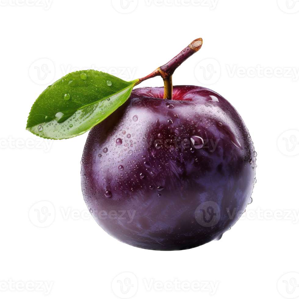 AI generated Plum Studio Shot Isolated on Transparent Background, Food Photography, png