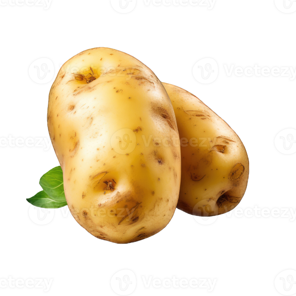 AI generated Potato Studio Shot Isolated on Transparent Background, Food Photography png