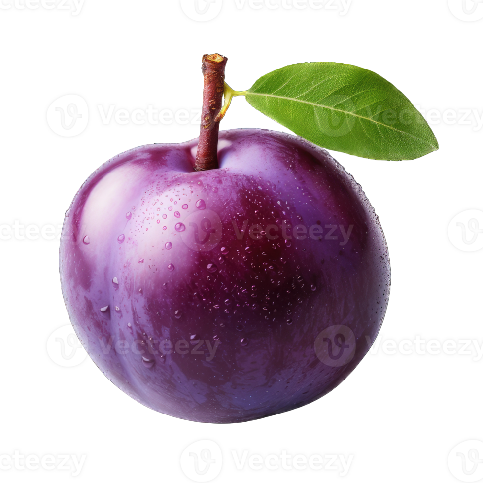 AI generated Plum Studio Shot Isolated on Transparent Background, Food Photography, png