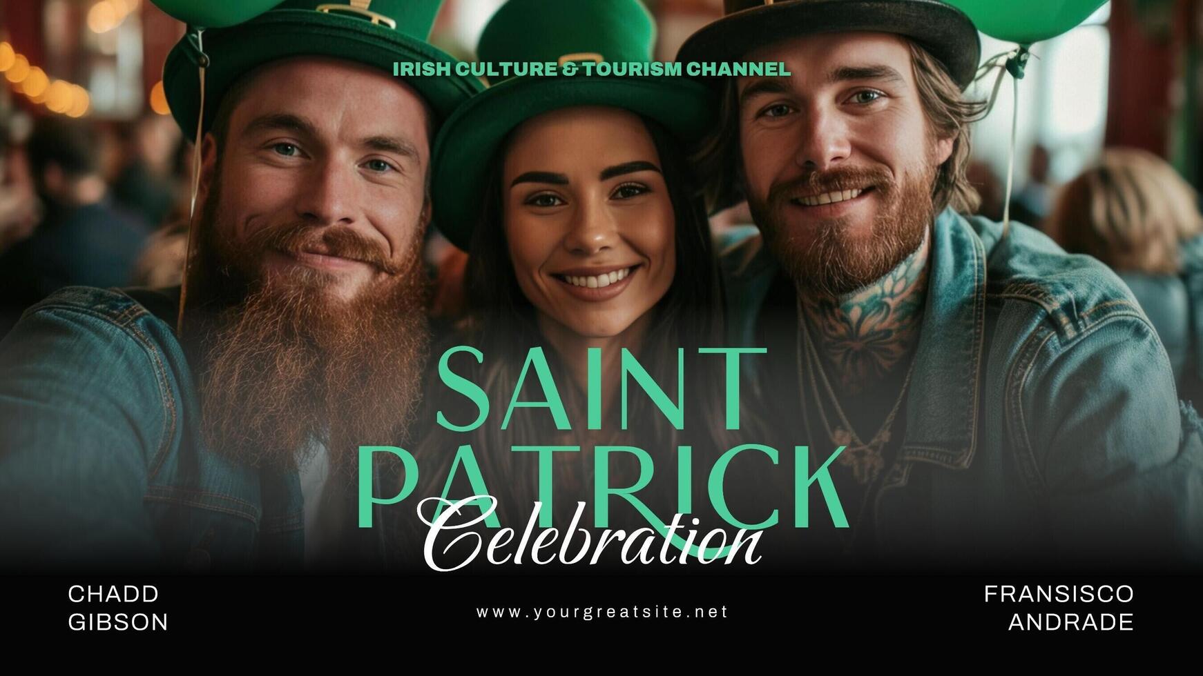 youtube banner template for st patricks day