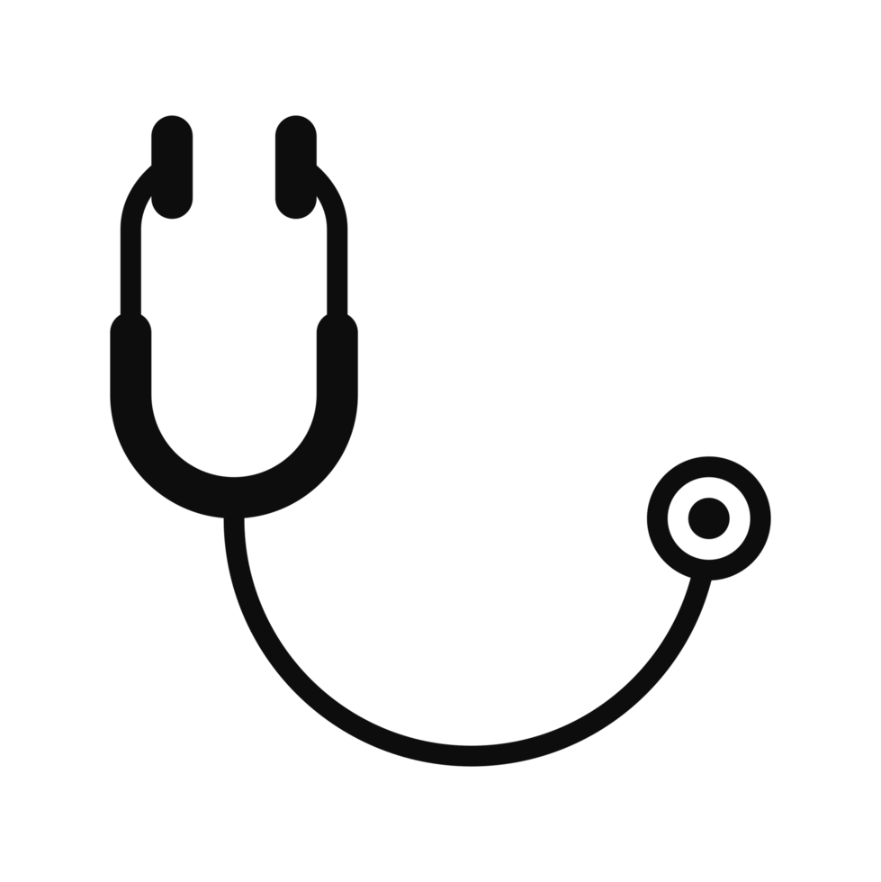 black stethoscope silhouette png