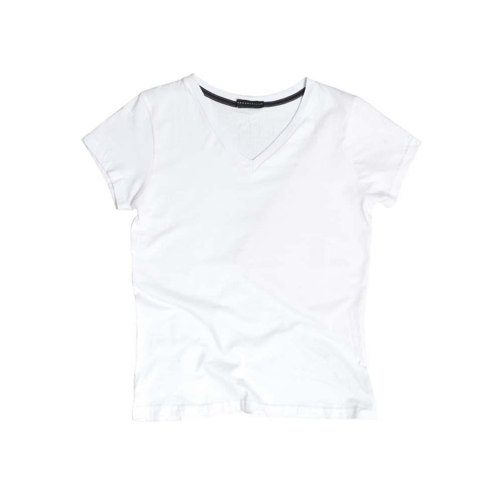 isolado em branco camiseta para maquetes modelo png