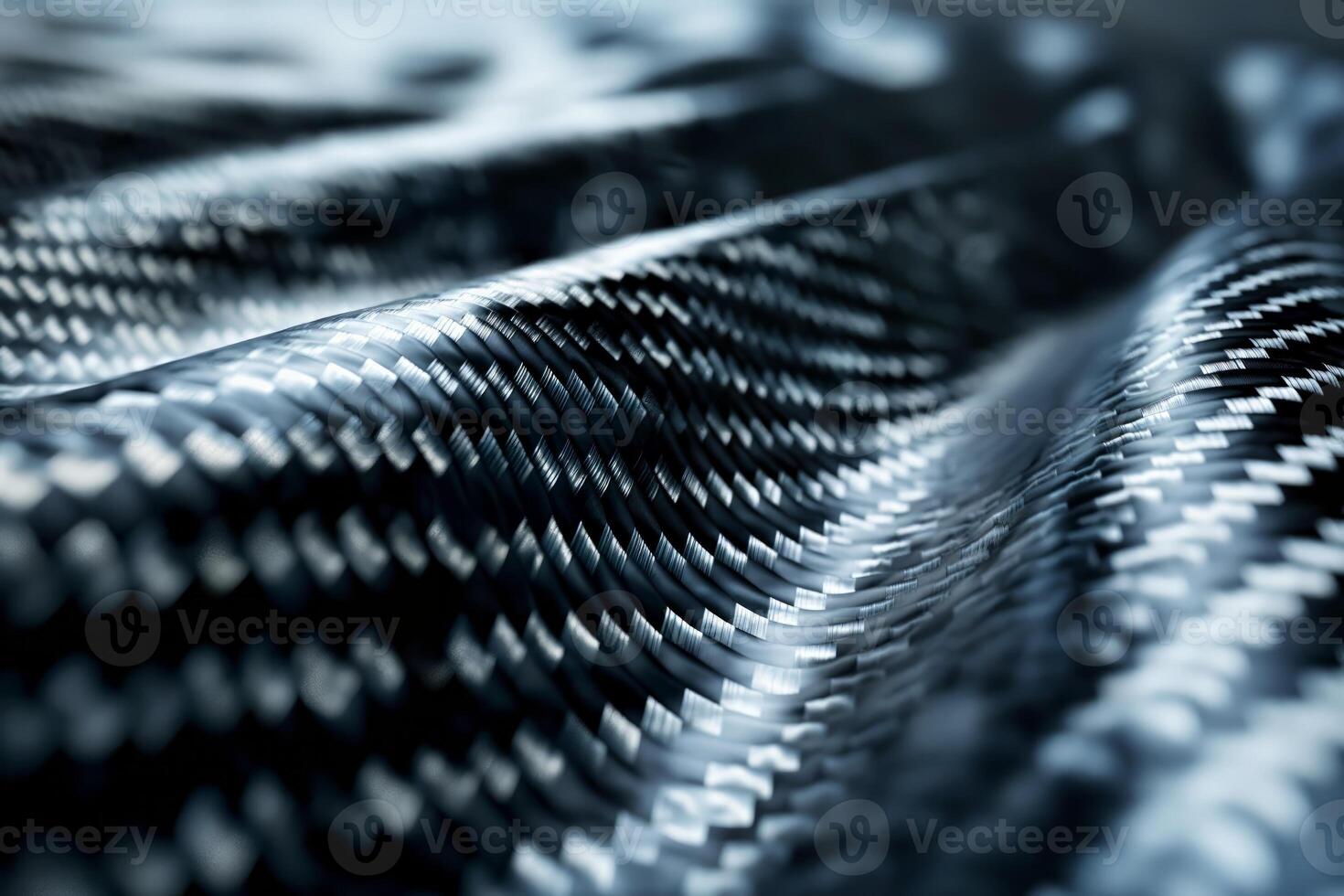 AI generated Detailed close-up of carbon fiber material with a focus on texture and light photo