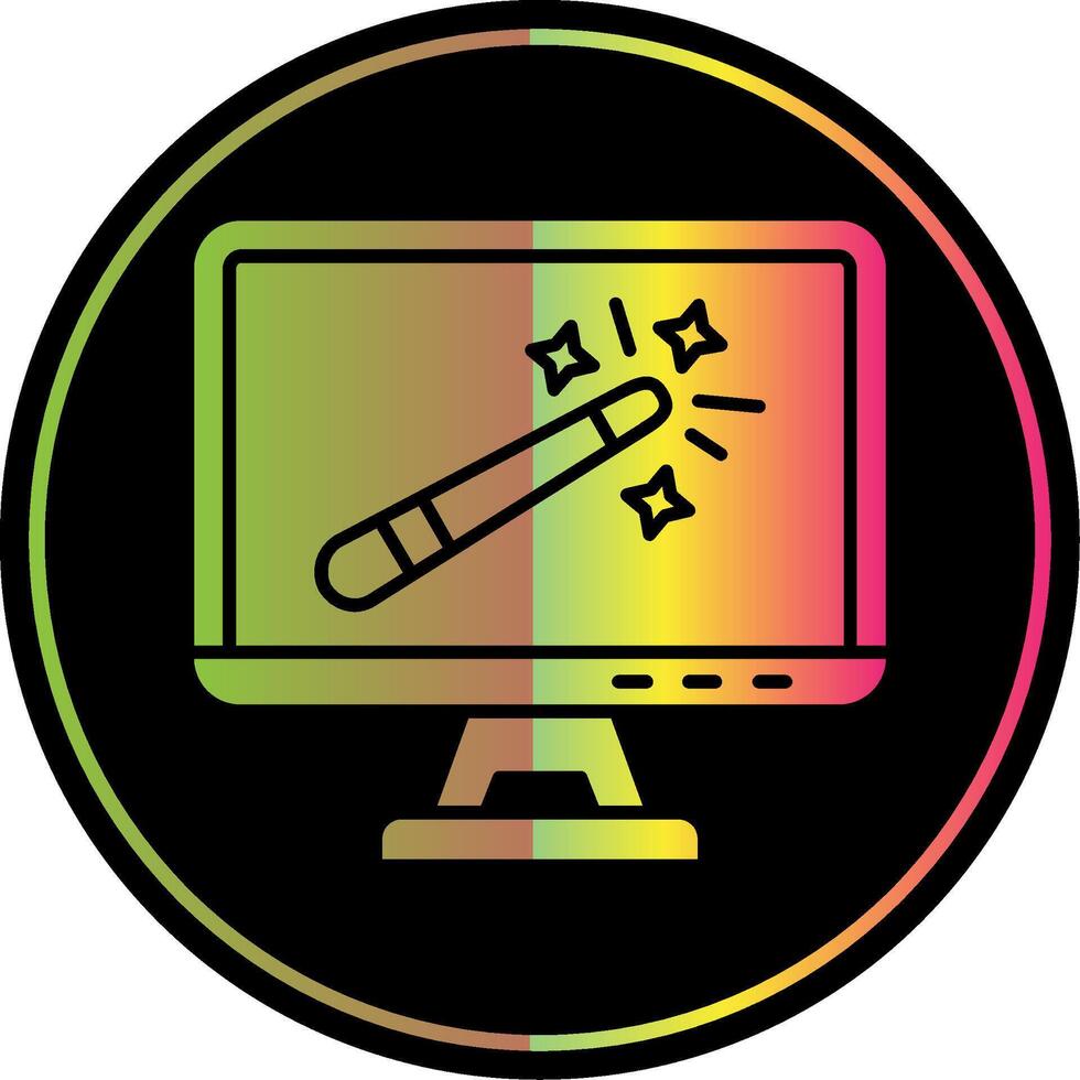 Magic wand Glyph Due Color Icon vector