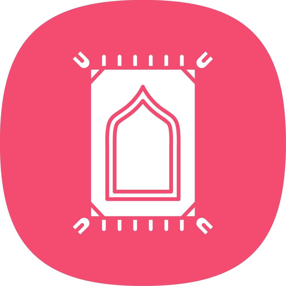 Prayer mate Glyph Curve Icon vector