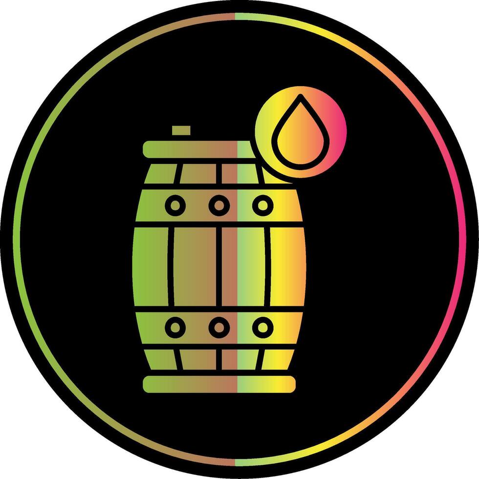 Oil barrel Glyph Due Color Icon vector