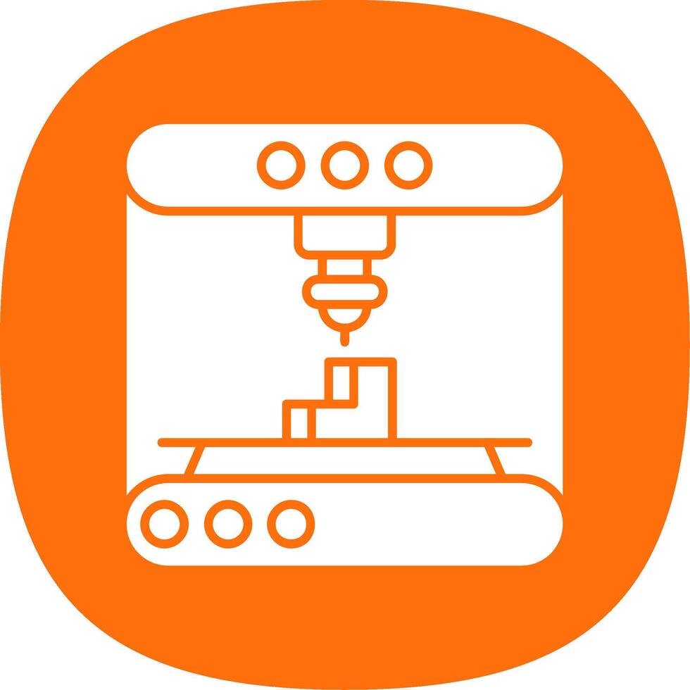 3d modeling Glyph Curve Icon vector