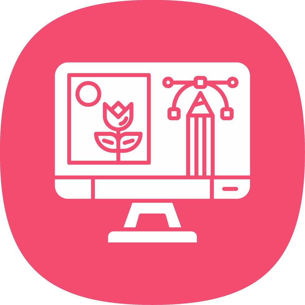 Photo editing Glyph Curve Icon vector