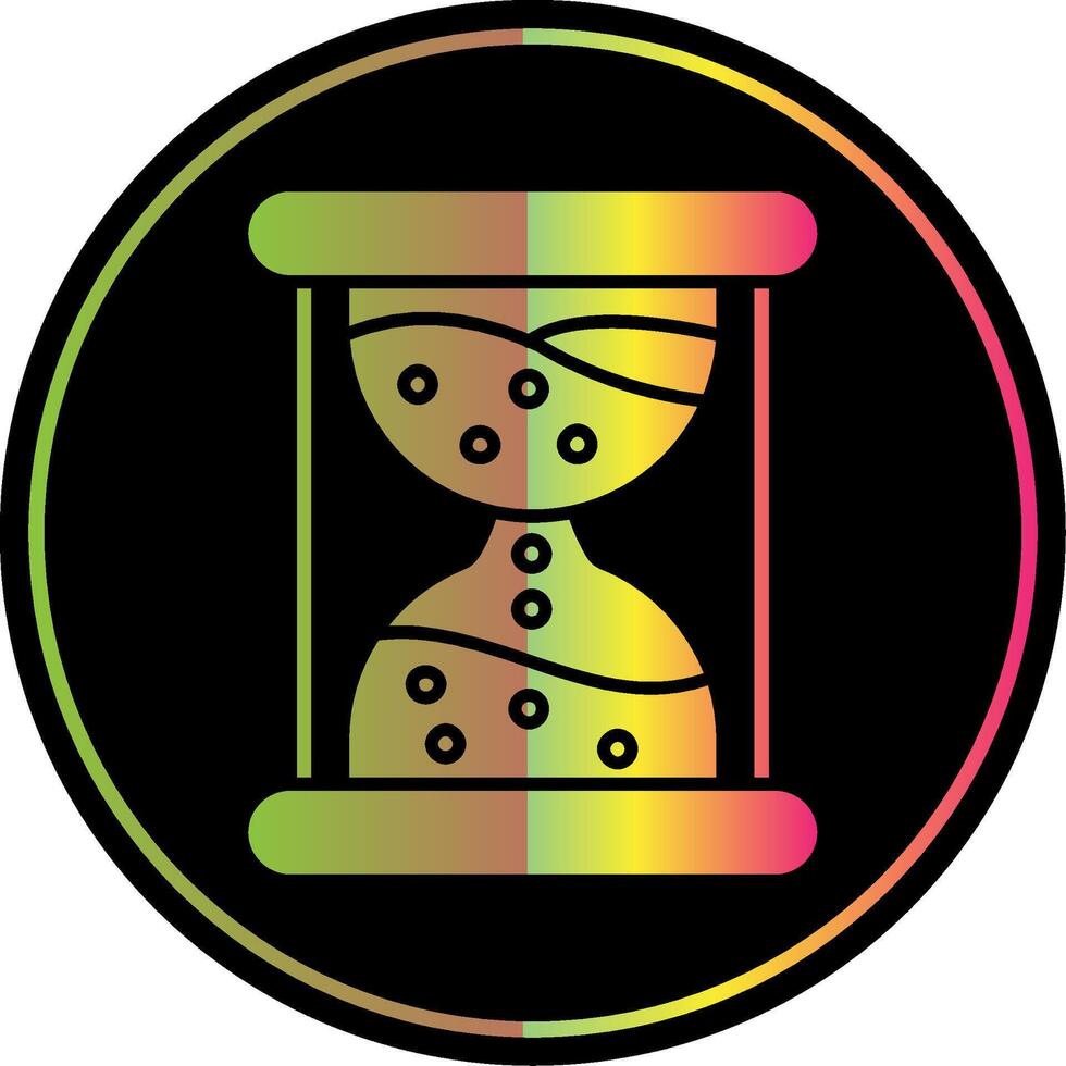 Sand clock Glyph Due Color Icon vector