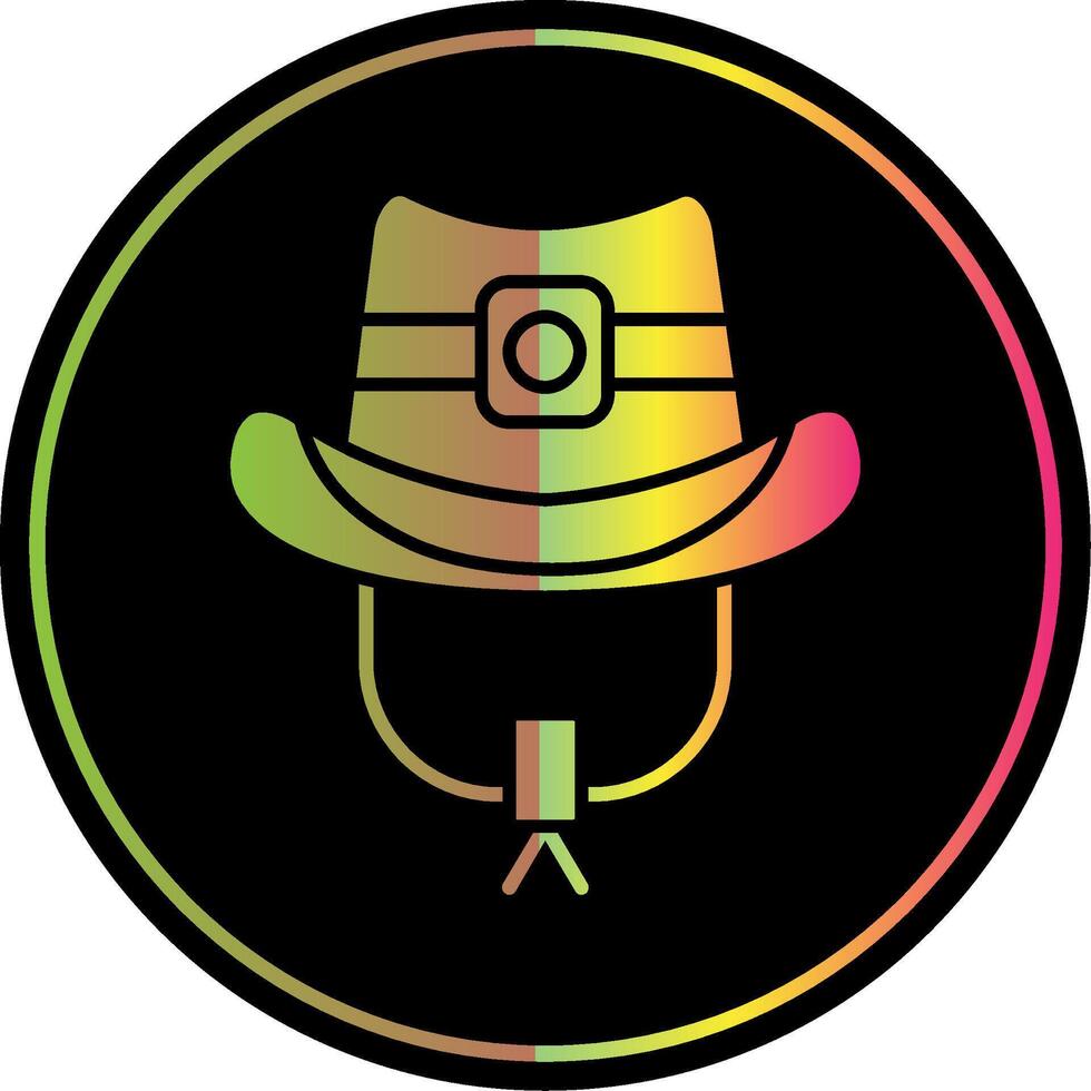 Cowboy hat Glyph Due Color Icon vector