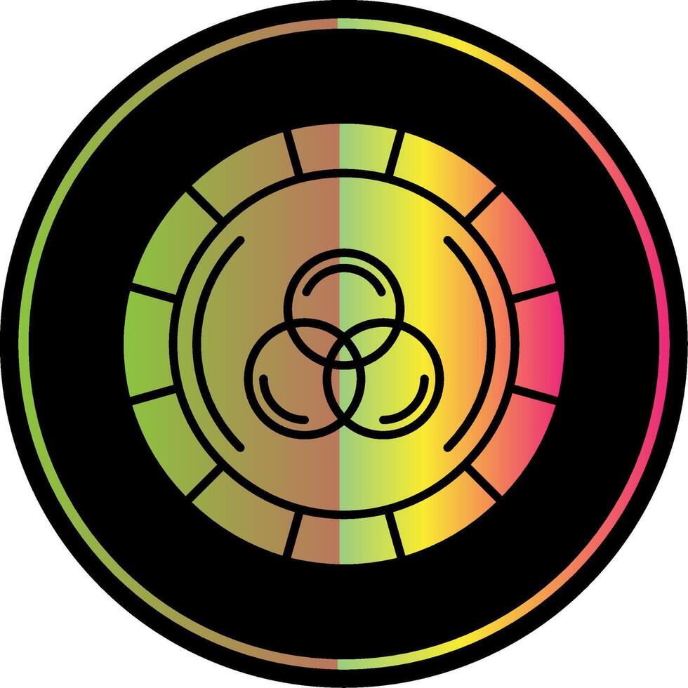 Color wheel Glyph Due Color Icon vector