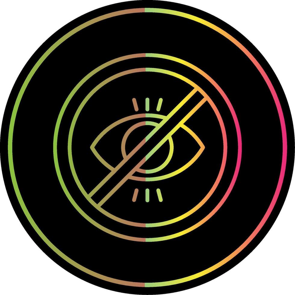 No illegitimate Line Gradient Due Color Icon vector