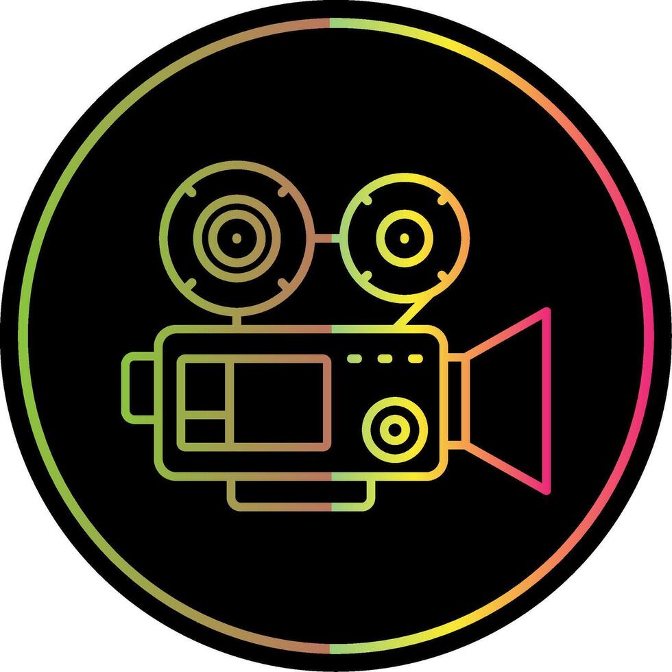 Video camera Line Gradient Due Color Icon vector