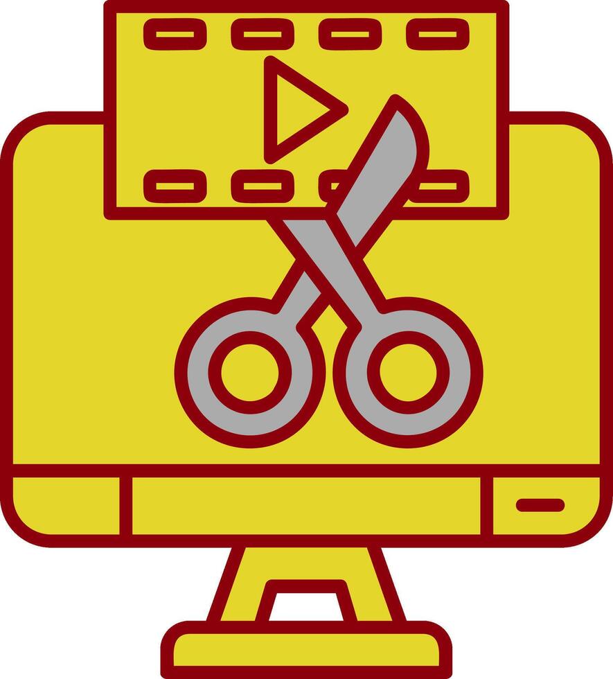 Video editor Vintage Icon vector