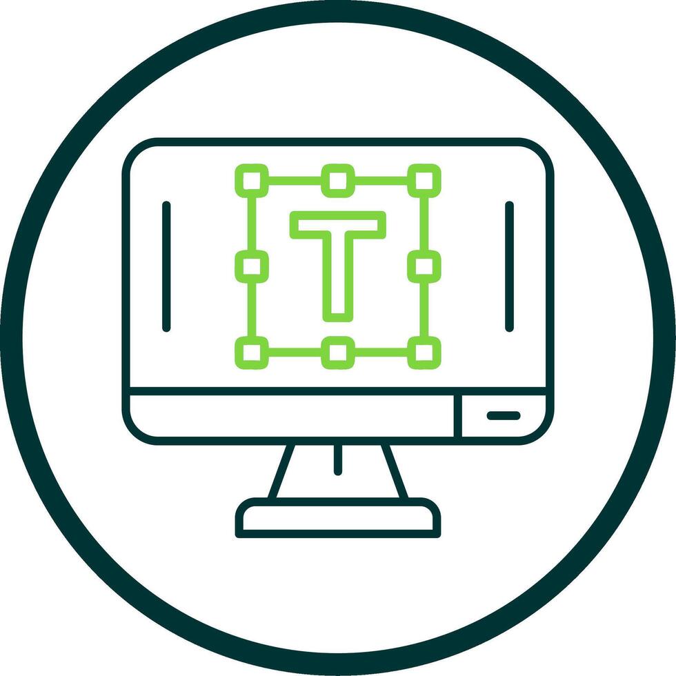 Text editor Line Circle Icon vector
