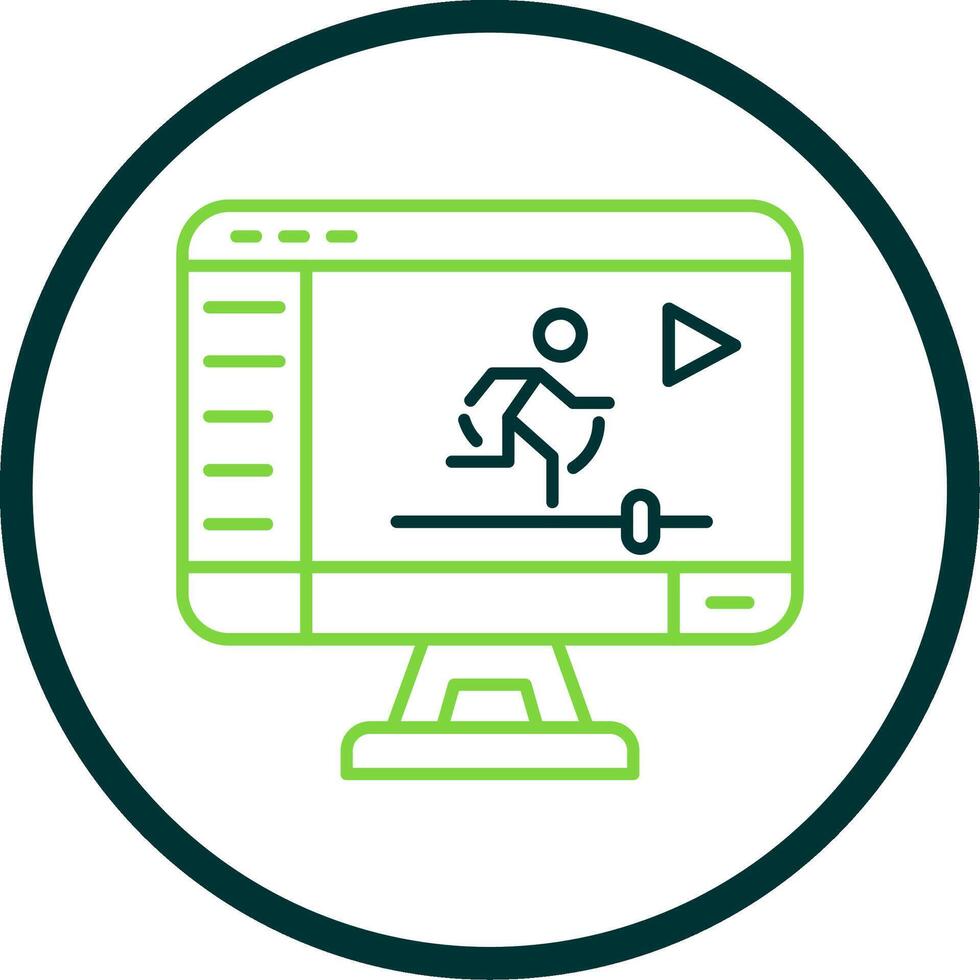 Motion graphic Line Circle Icon vector