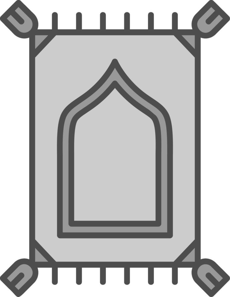 Prayer mate Line Filled Greyscale Icon vector