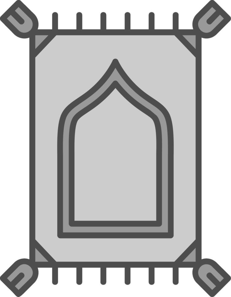 Prayer mate Line Filled Greyscale Icon vector