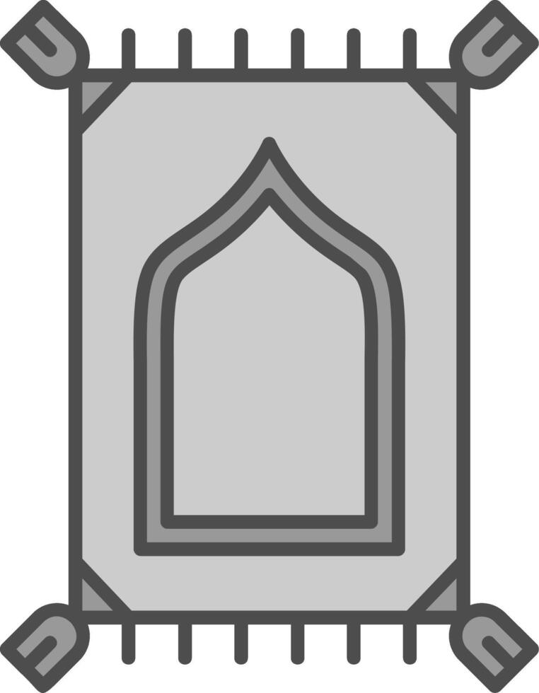 oración compañero línea lleno escala de grises icono vector