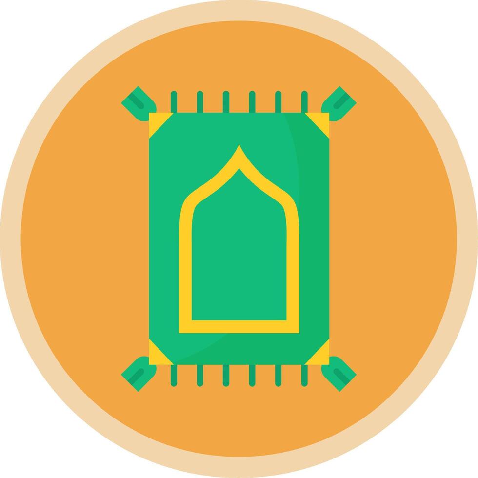 Prayer mate Flat Multi Circle Icon vector