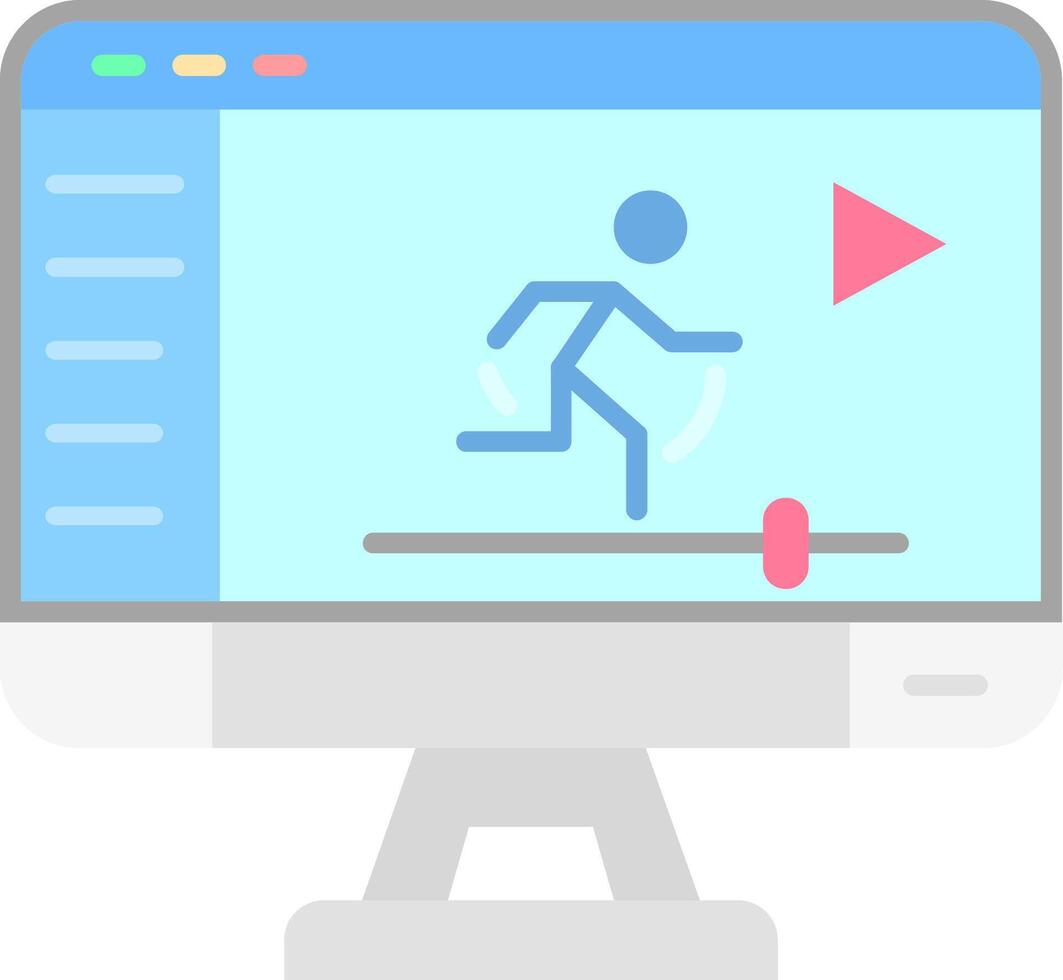 Motion graphic Flat Light Icon vector