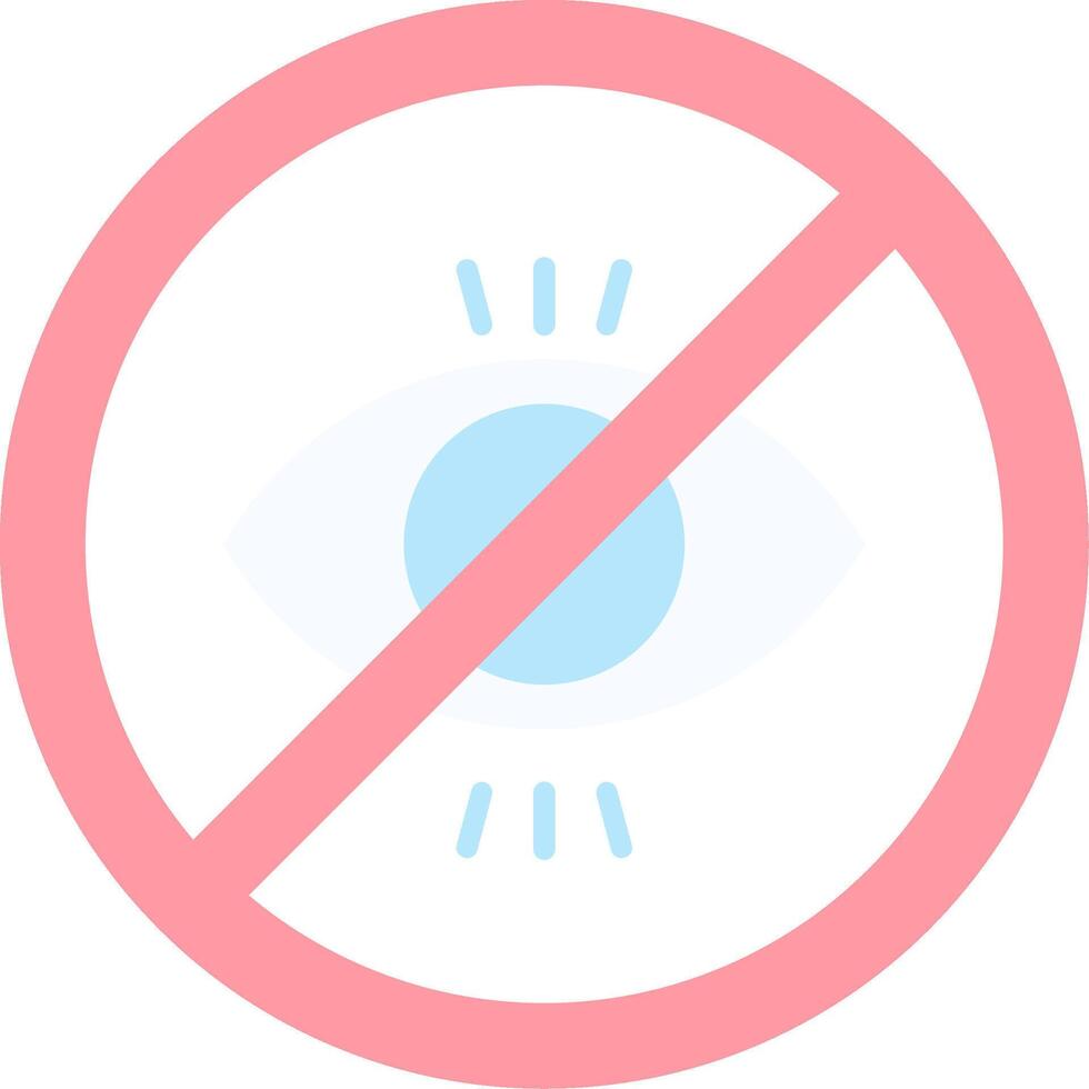 No illegitimate Flat Light Icon vector