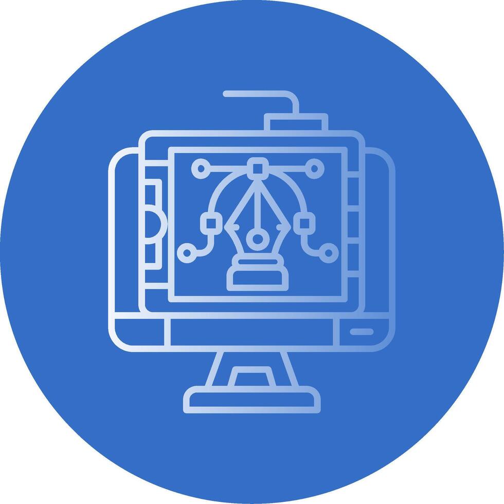 Graphic design Gradient Line Circle Icon vector