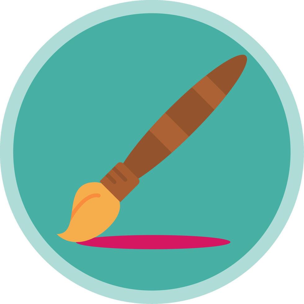 Paint brush Flat Multi Circle Icon vector