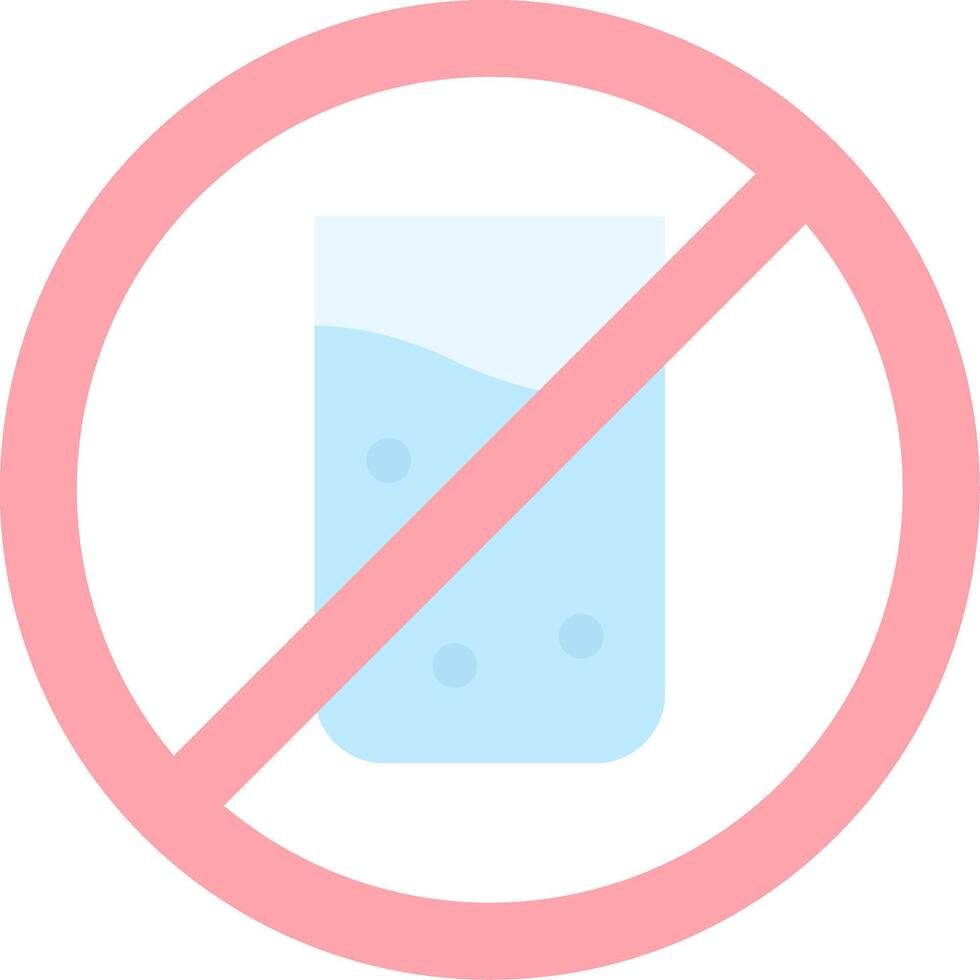 No drink Flat Light Icon vector