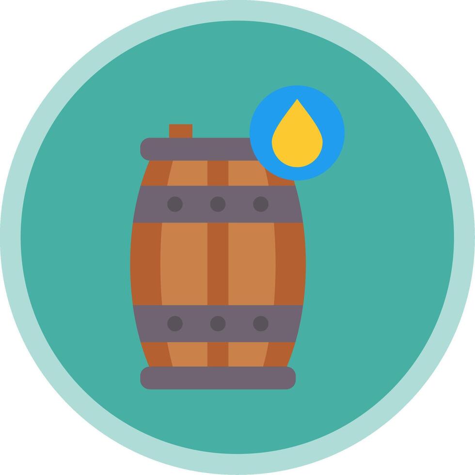Oil barrel Flat Multi Circle Icon vector