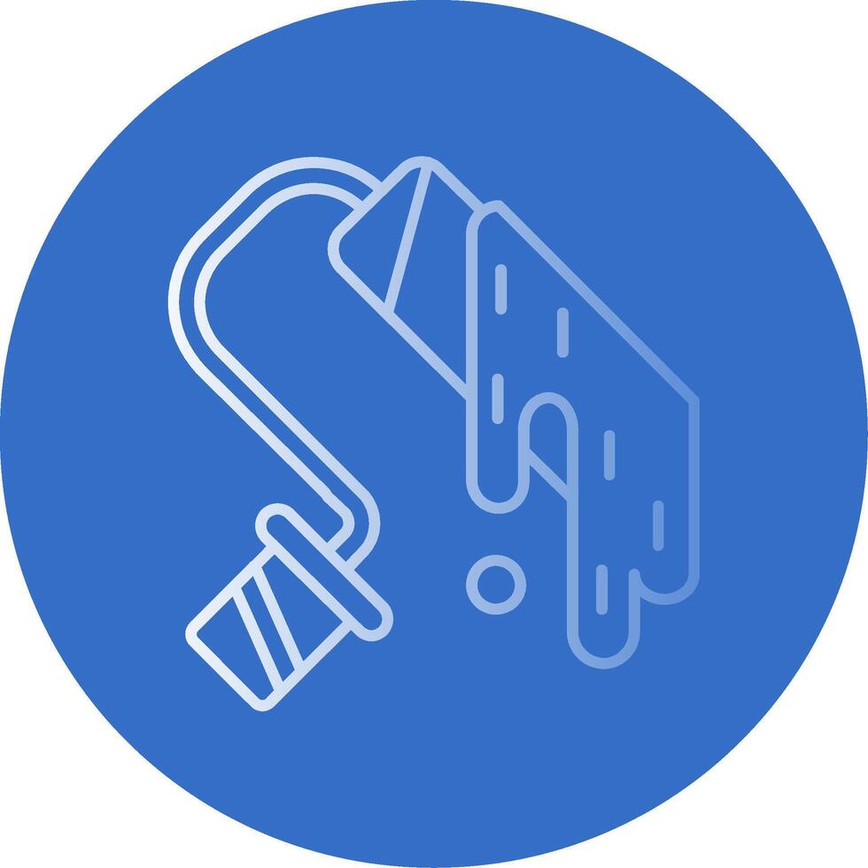 Paint roll Gradient Line Circle Icon vector