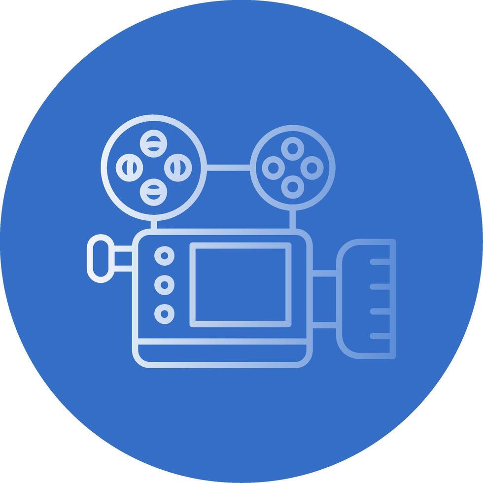 Video camera Gradient Line Circle Icon vector