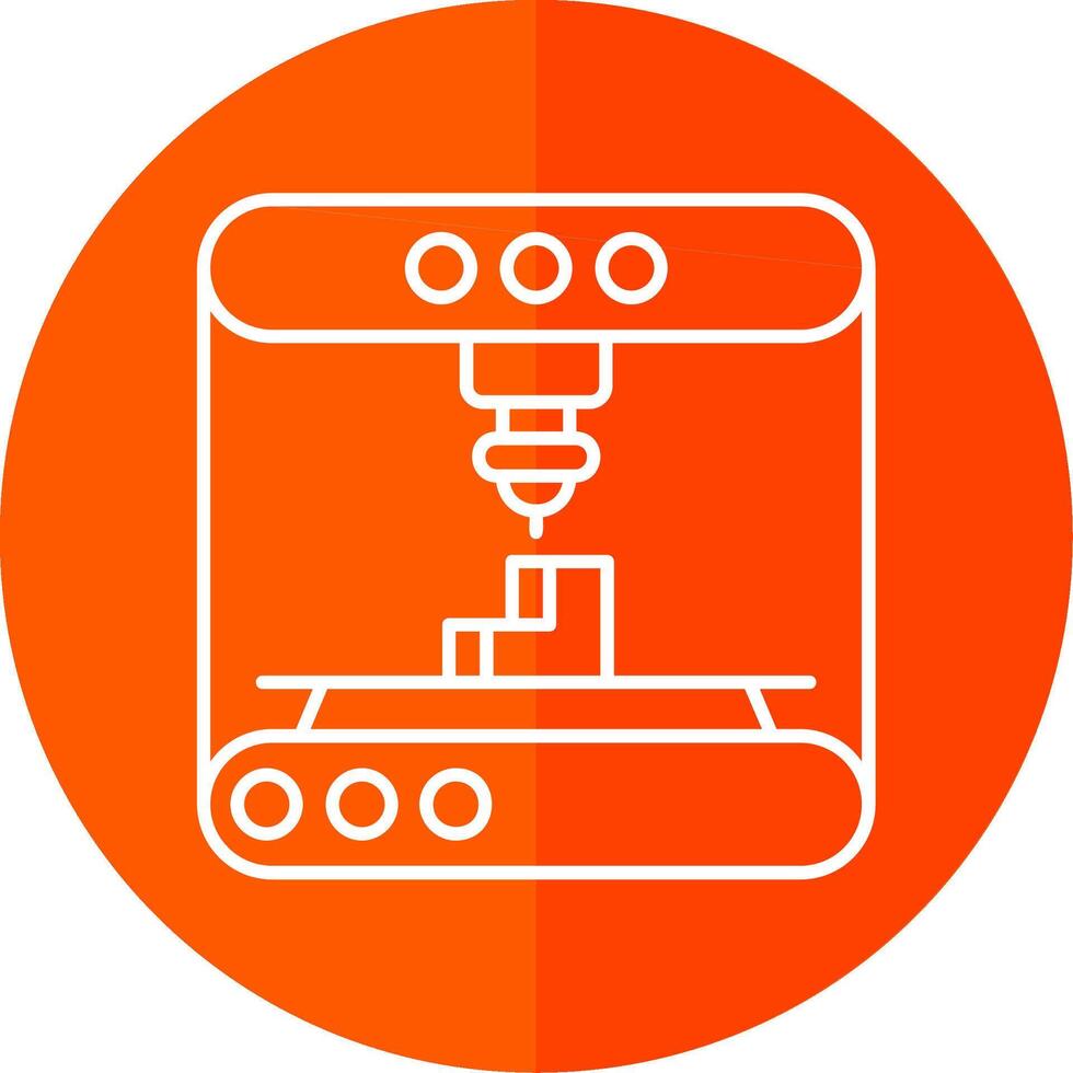 3d modeling Line Red Circle Icon vector