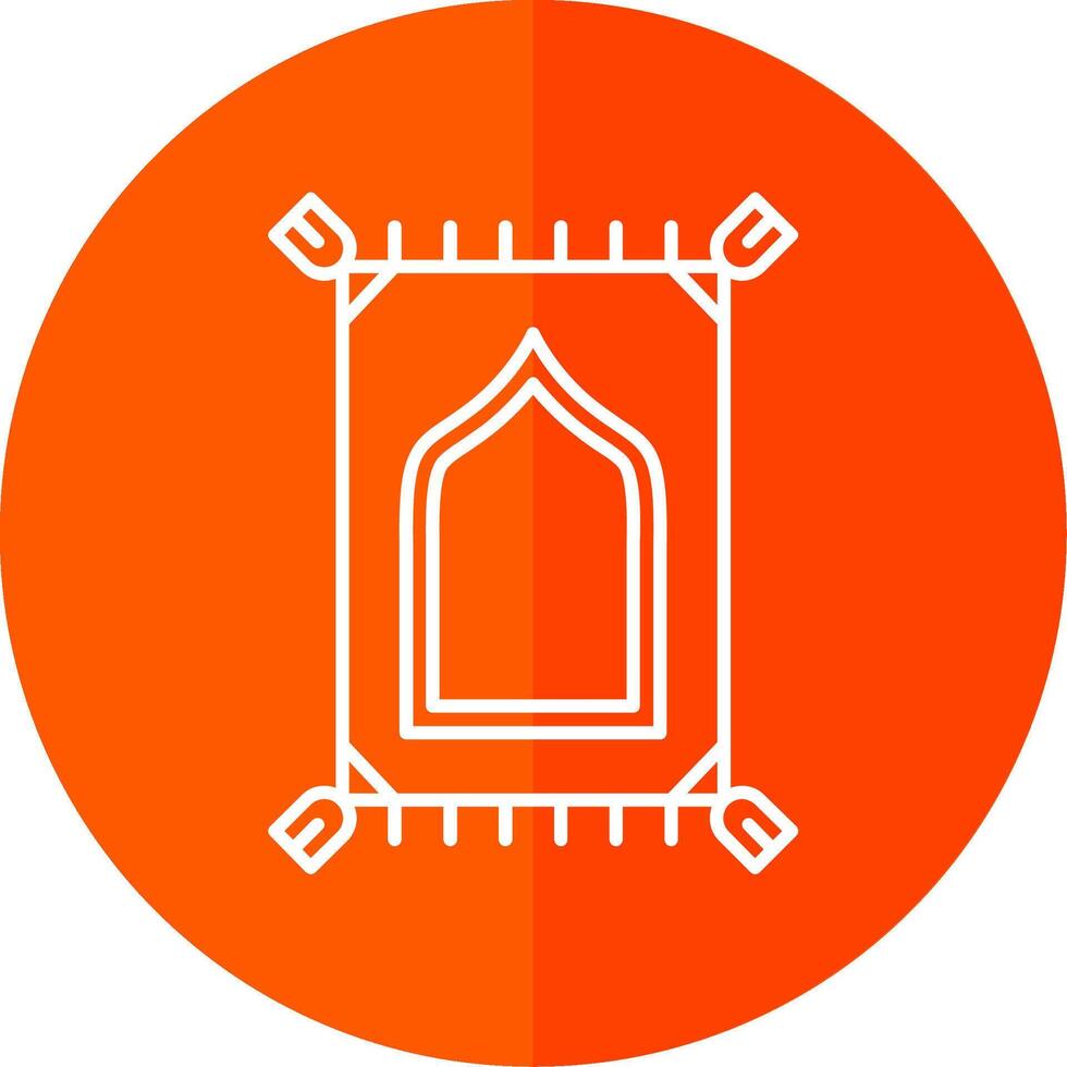 Prayer mate Line Red Circle Icon vector