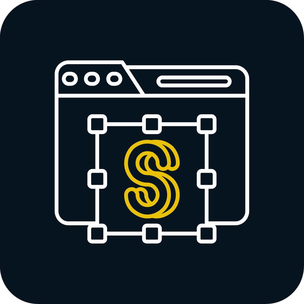 Text editor Line Yellow White Icon vector