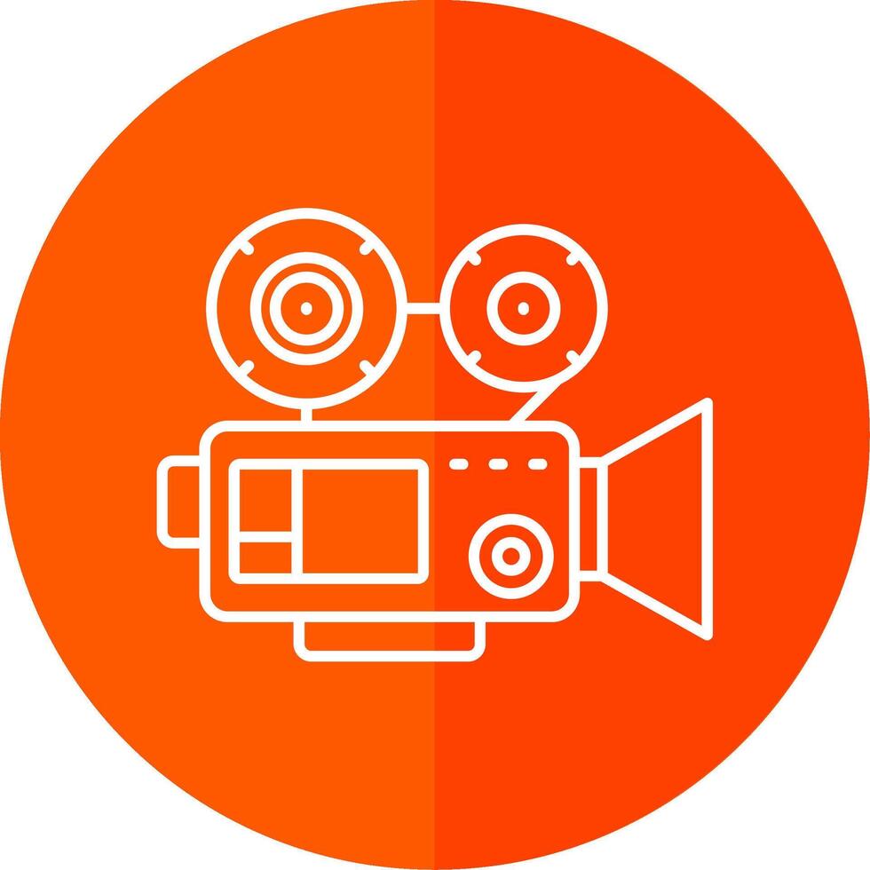 Video camera Line Red Circle Icon vector