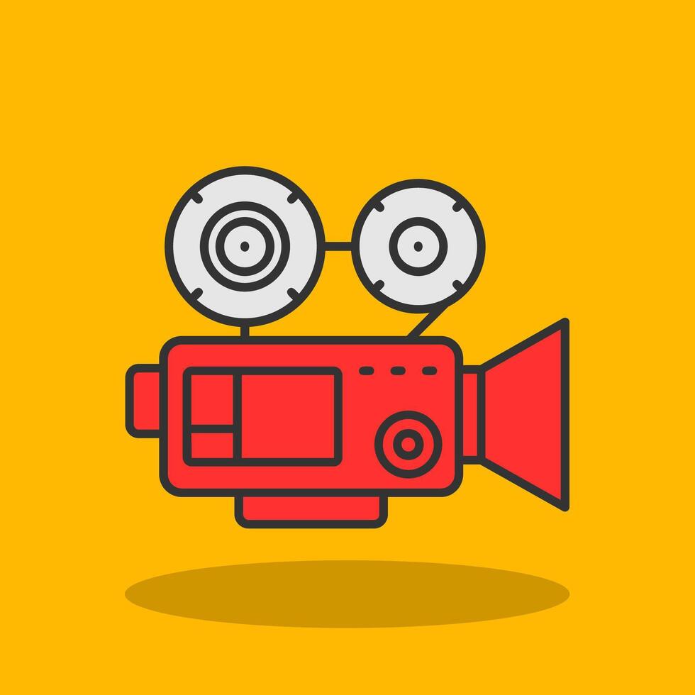 Video camera Filled Shadow Icon vector