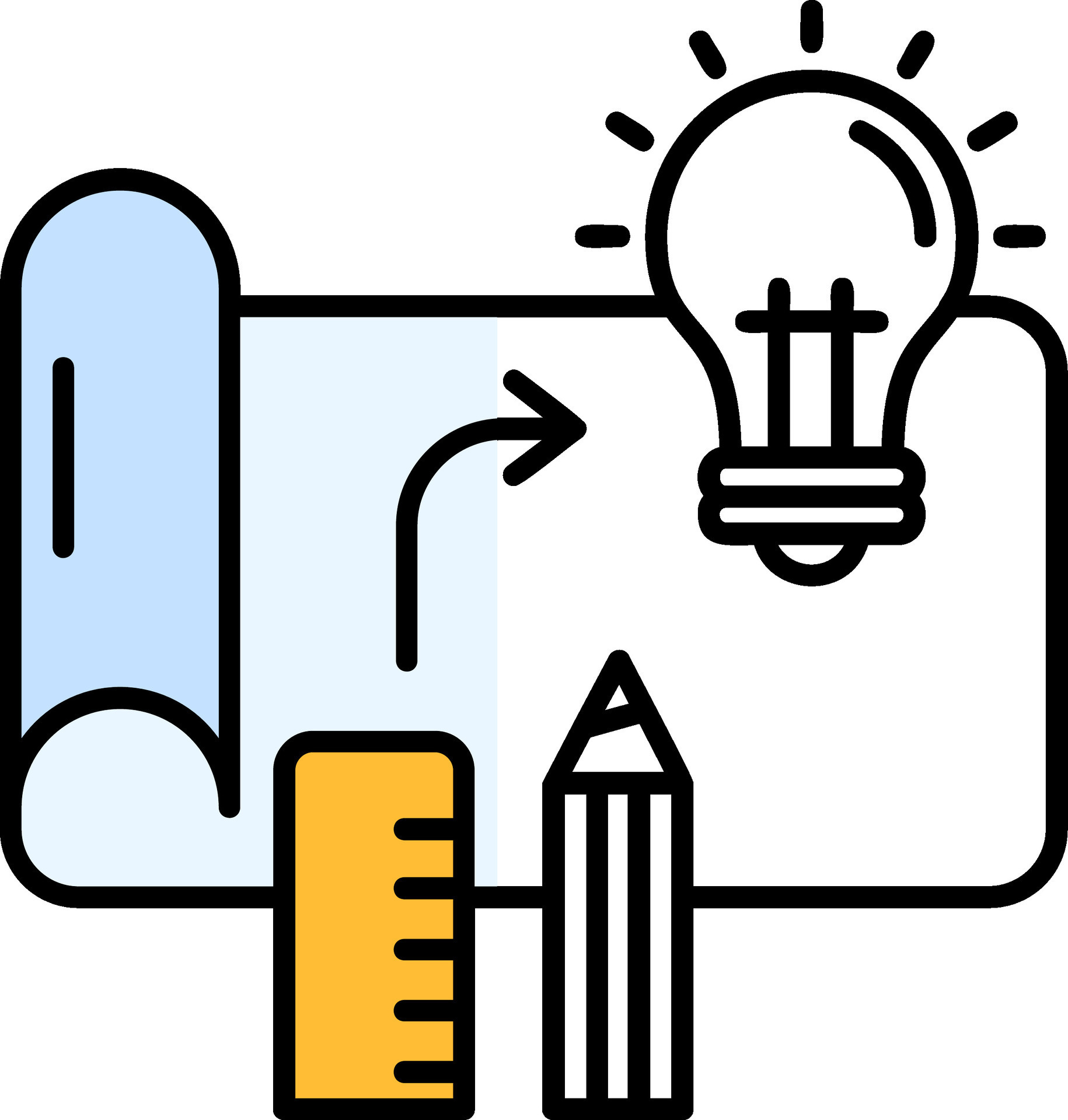 Design process Filled Half Cut Icon 41735775 Vector Art at Vecteezy