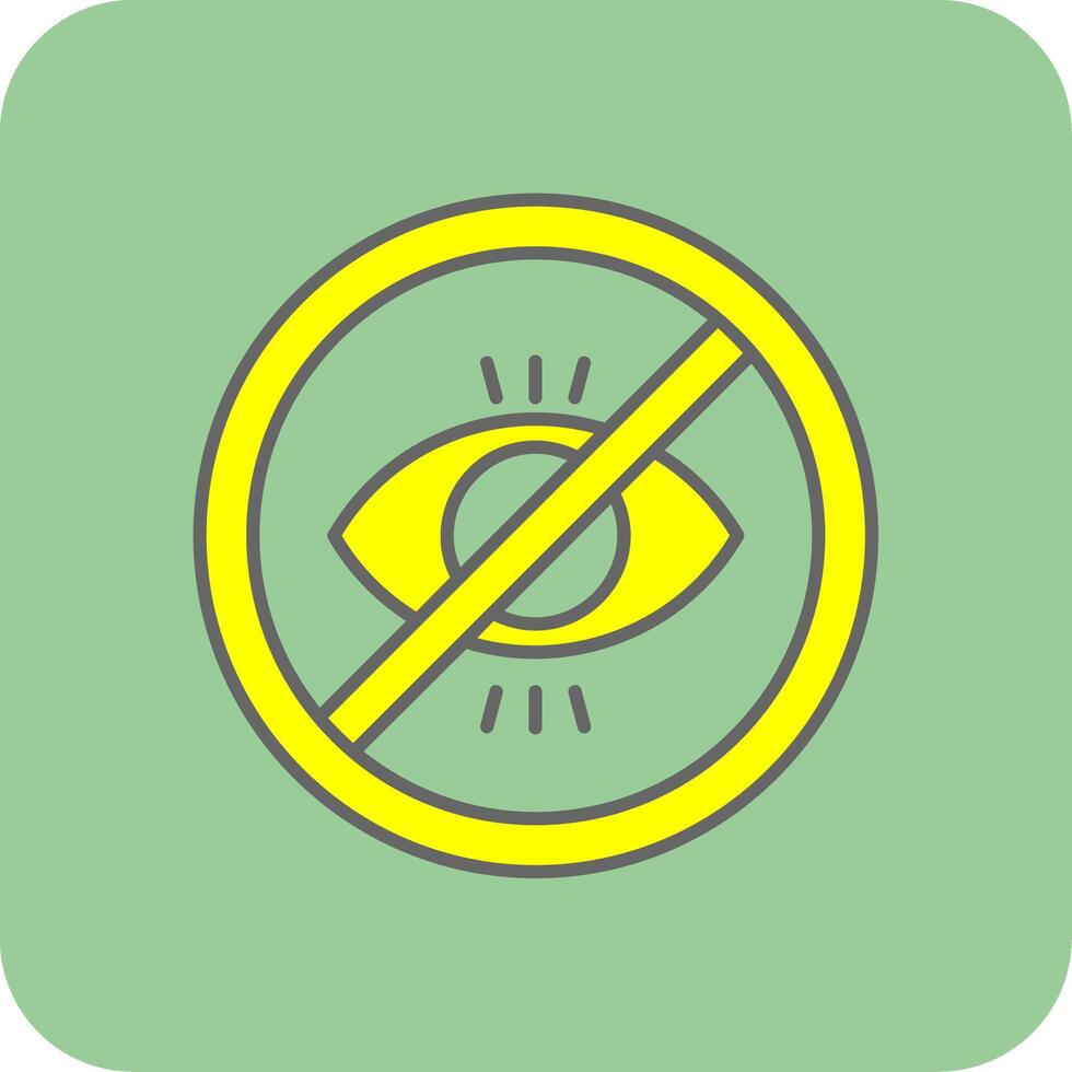 No illegitimate Filled Yellow Icon vector