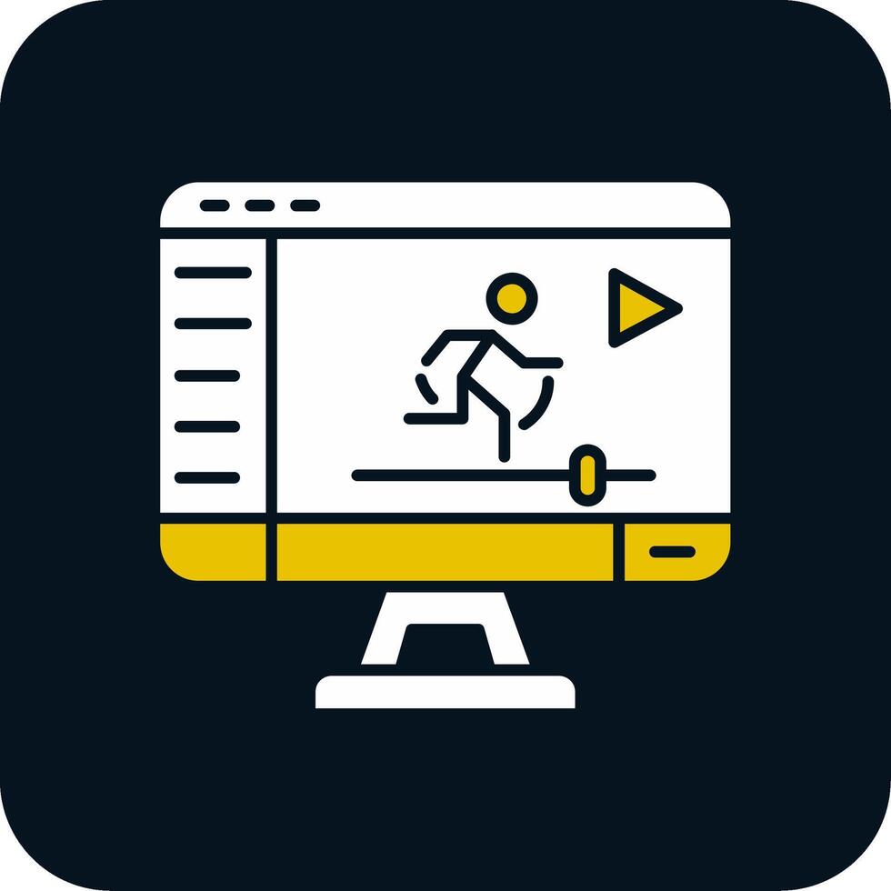 Motion graphic Glyph Two Color Icon vector