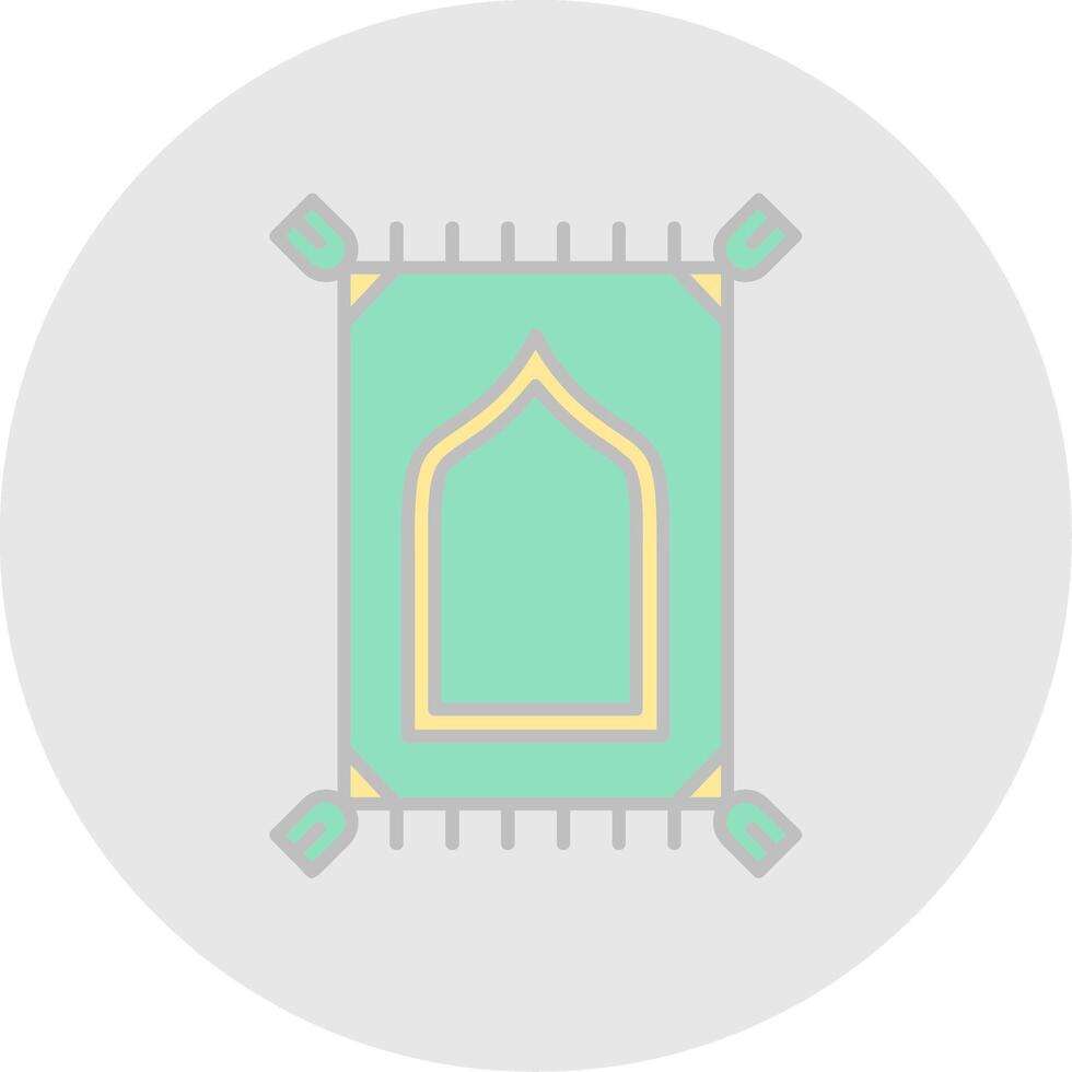 Prayer mate Line Filled Light Circle Icon vector