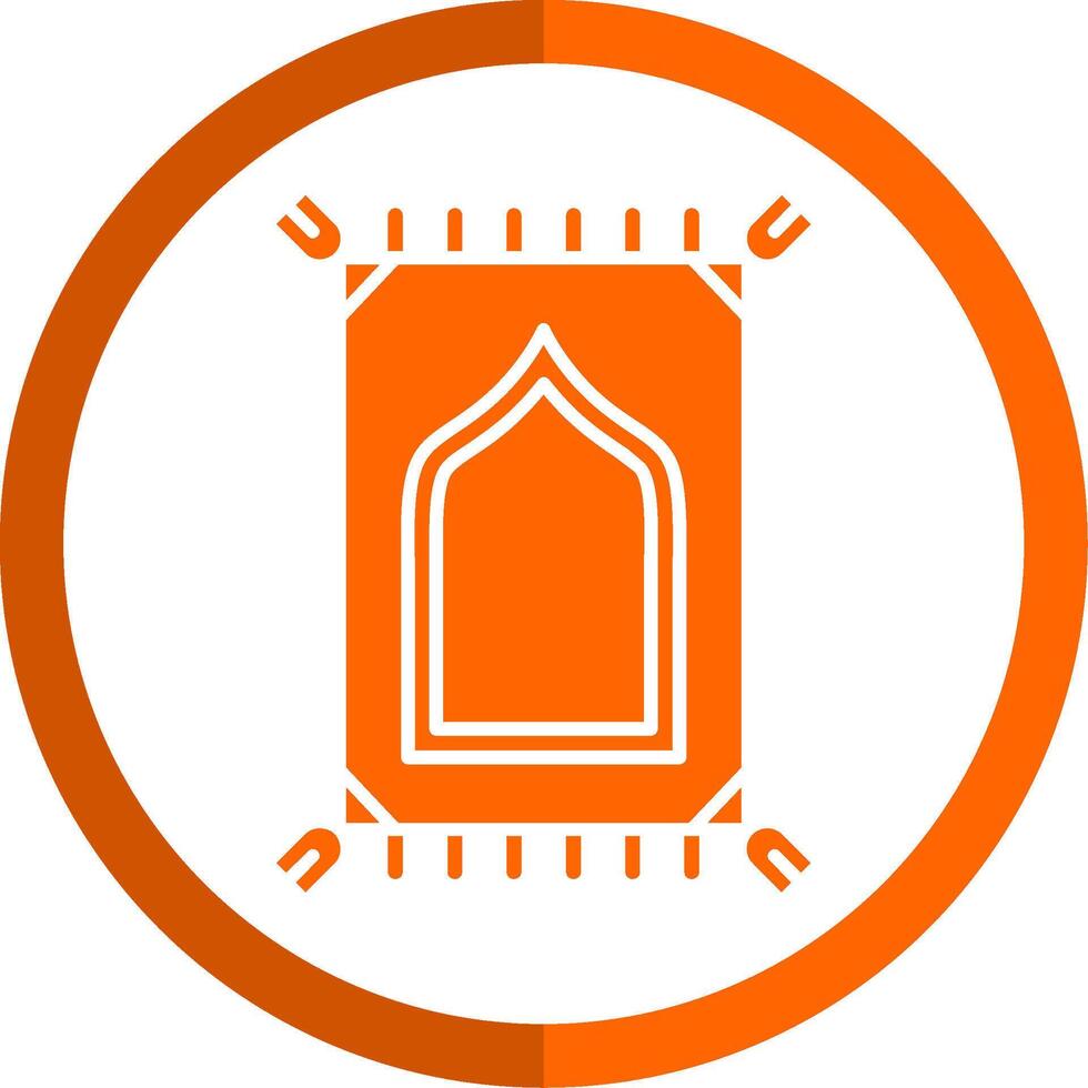 Prayer mate Glyph Orange Circle Icon vector