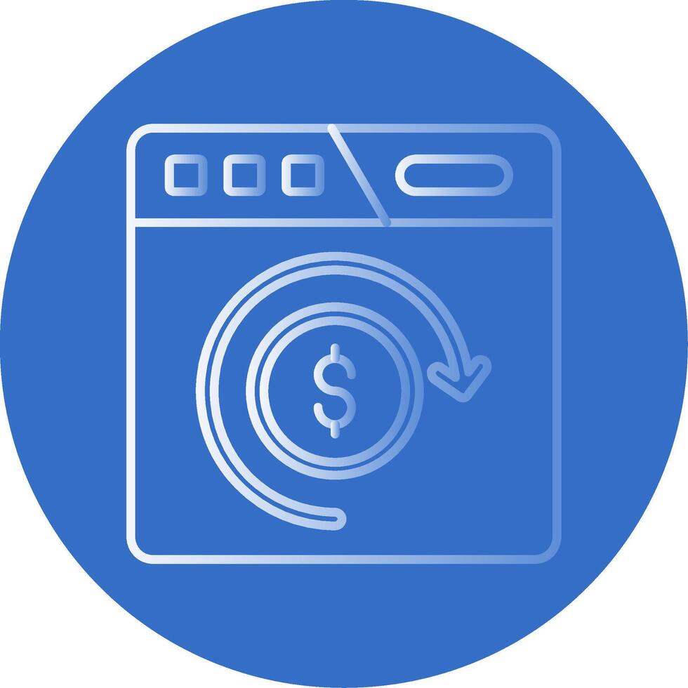 Return of investment Gradient Line Circle Icon vector