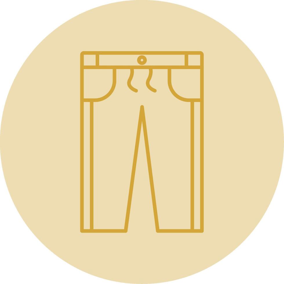 Jogger Line Yellow Circle Icon vector