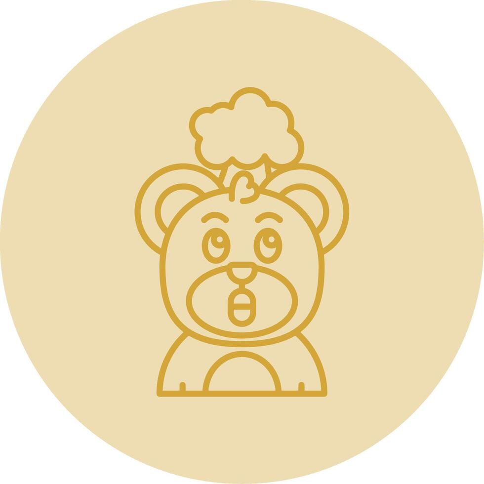 Exploding Line Yellow Circle Icon vector