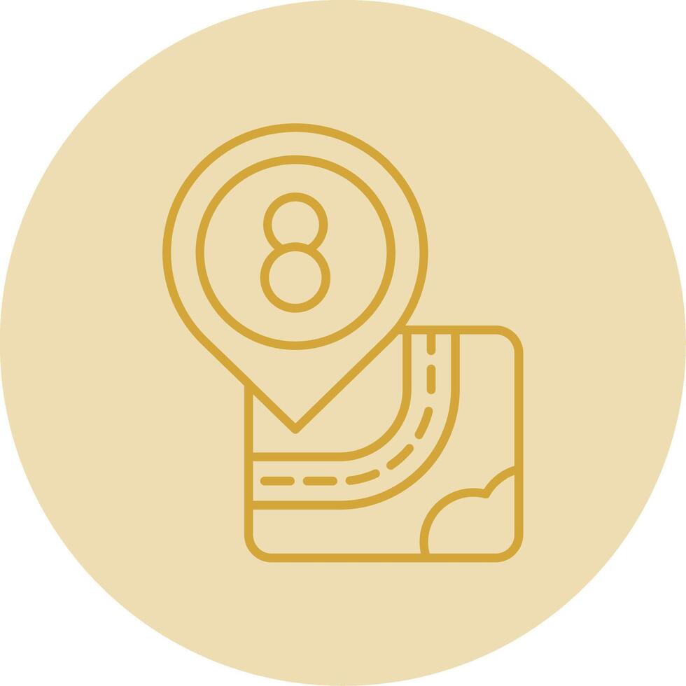 Eight Line Yellow Circle Icon vector